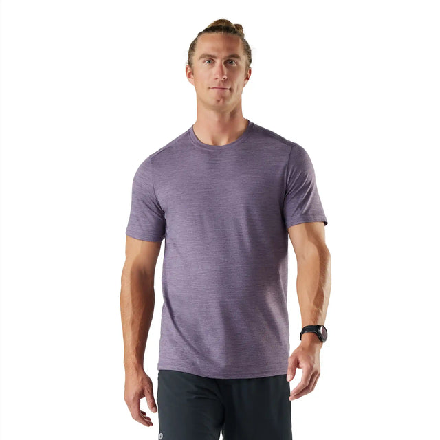 Smartwool T-shirt Active pour homme - Chiné violet tempête