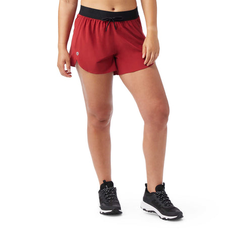 Smartwool short Active 10 cm (4 po) pour femme live face - Cassis