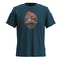 T-shirt Smartwool à manches courtes imprimé Bear Attack homme - bleu crépuscule