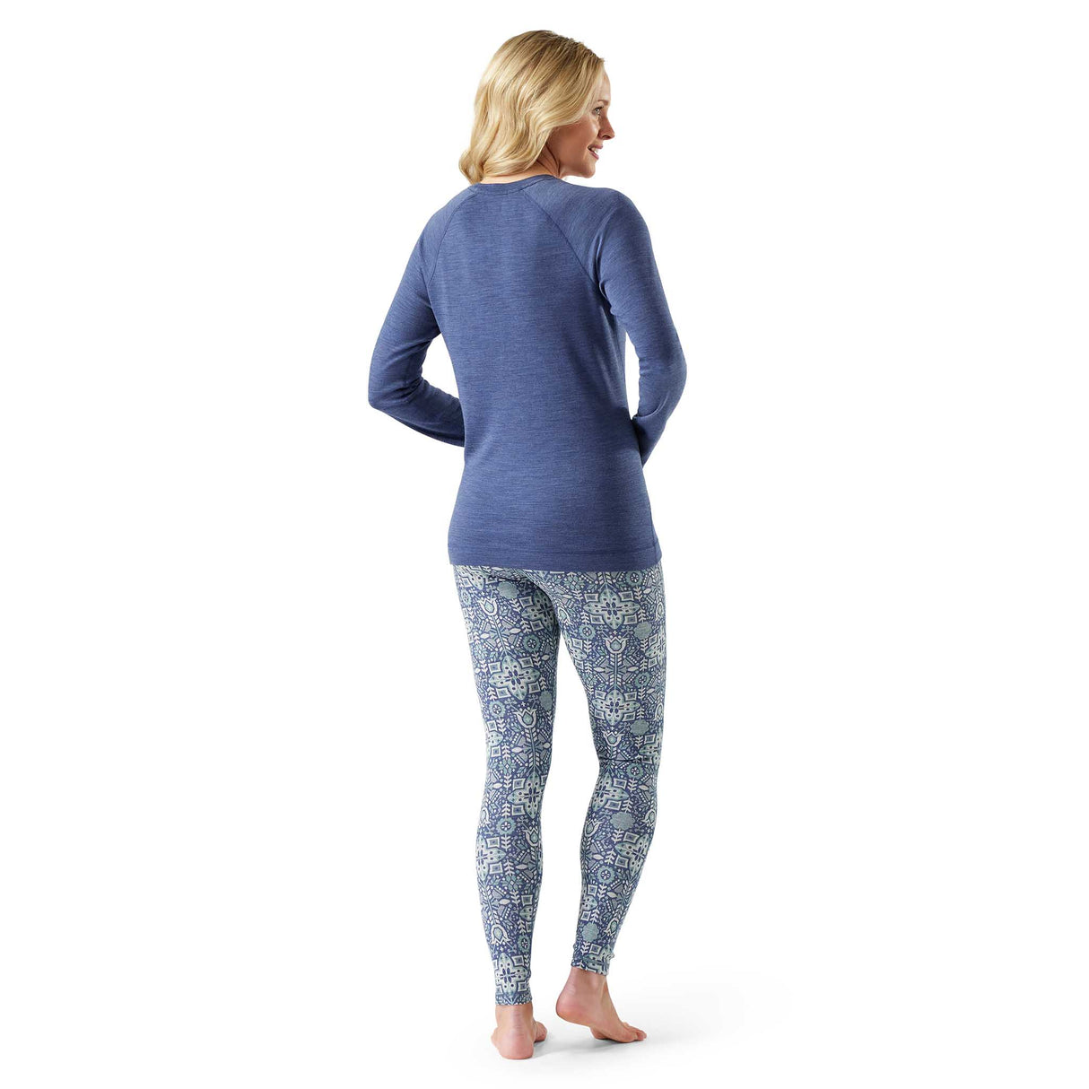 Smartwool haut de base Classic Thermal Merino femme - Chiné bleu nuit tombante