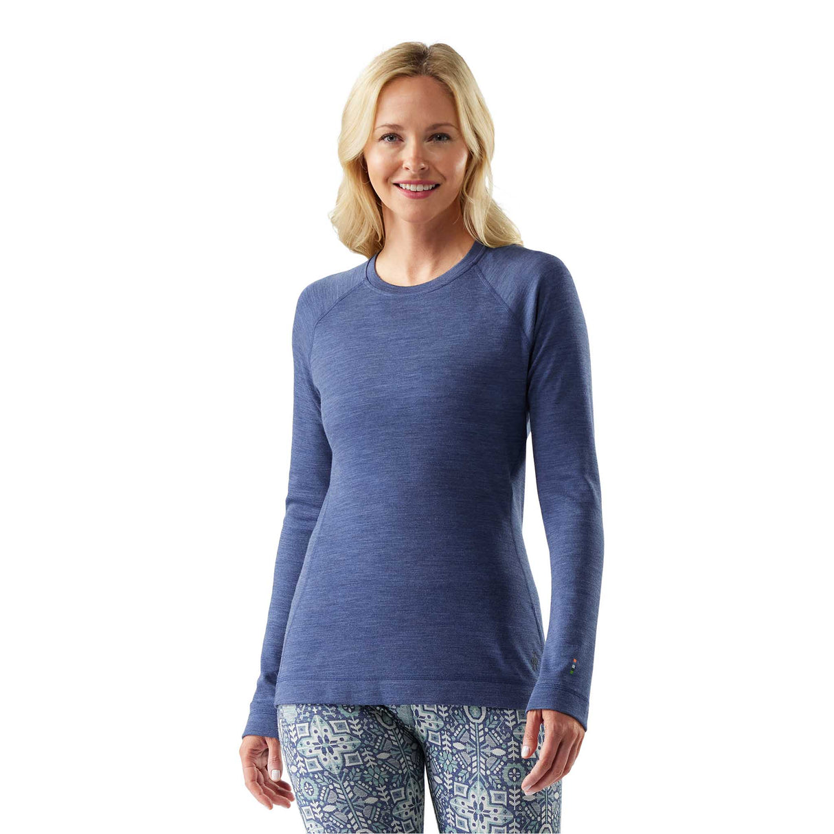 Smartwool haut de base Classic Thermal Merino femme - Chiné bleu nuit tombante