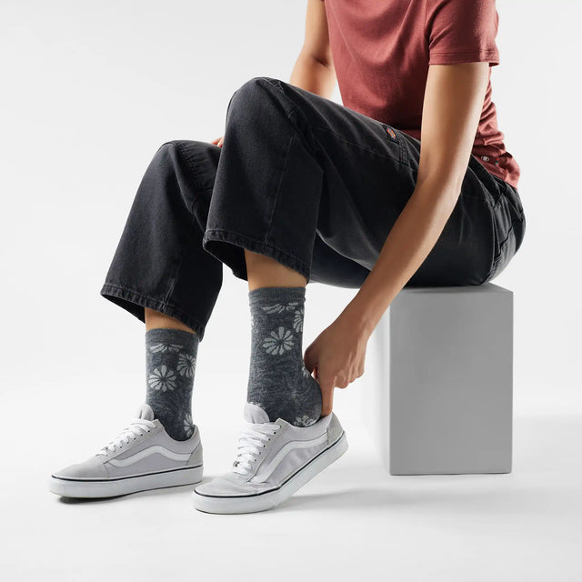 Smartwool Chaussette de tous les jours Floral pour femme - Gris mi-foncé