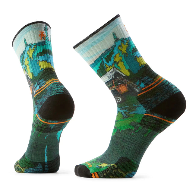 Smartwool chaussette de randonnée imprimée Trail Trekker - Mousse d'hiver