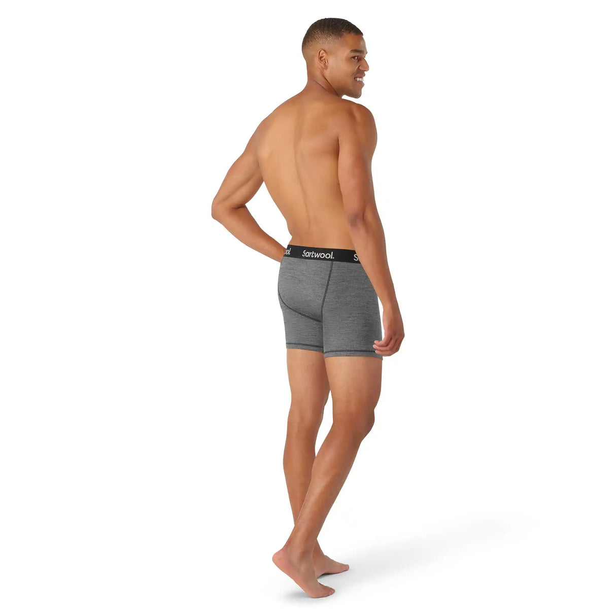 Smartwool caleçon boxeur en laine mérinos pour hommes - Chiné gris mi-foncé