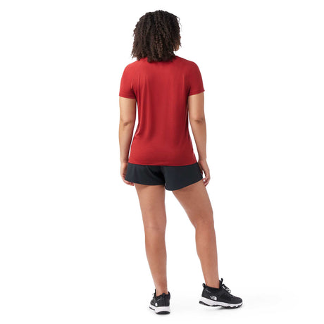 Smartwool Merino Active Ultralite T-shirt à manches courtes femme dos -Cassis