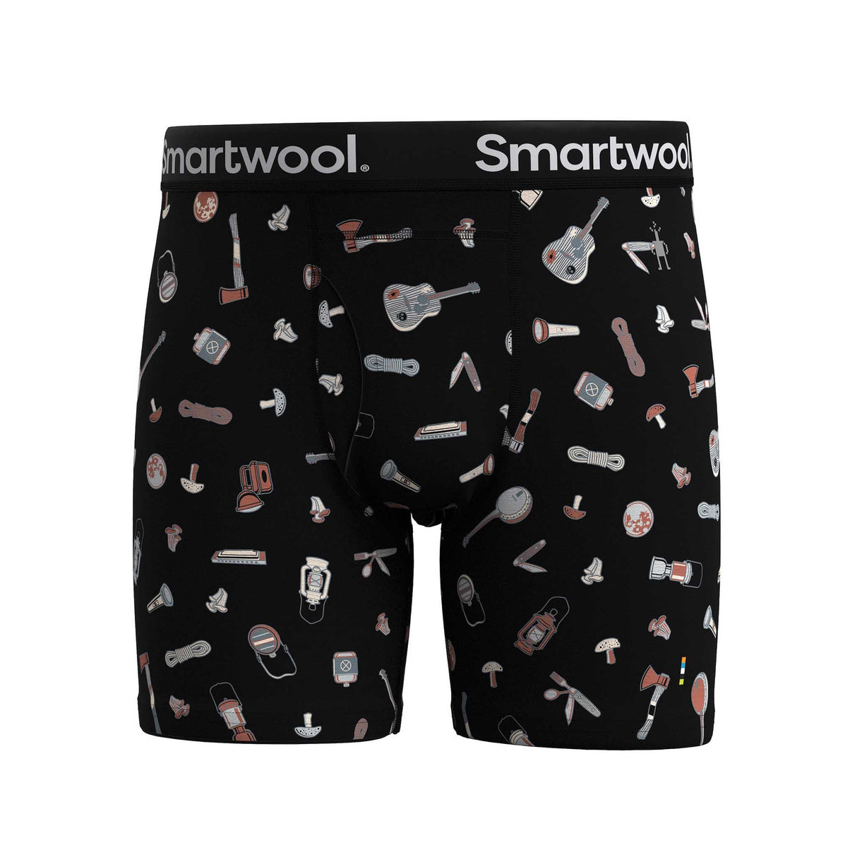 Smartwool caleçon boxeur imprimé Merino pour hommes - Noir à motif Gone Camping