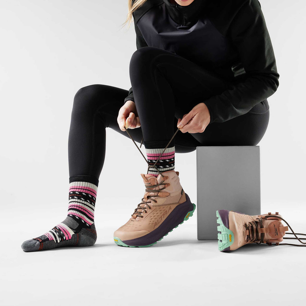 Smartwool Performance Hike Light Cushion chaussettes imprimées femme live - Noir