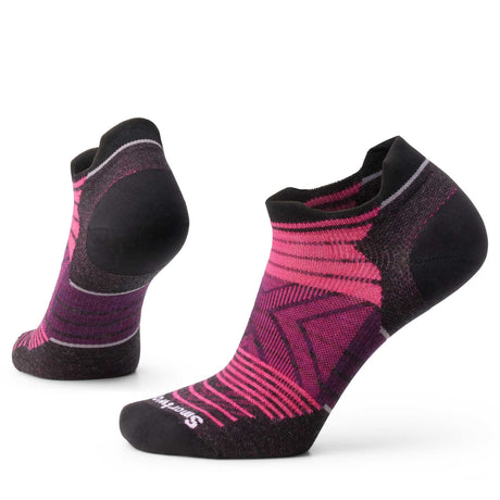 Smartwool Run Zero Cushion Stripe chaussettes basses de course femme - Rose puissant