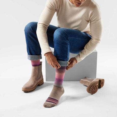 Smartwool chaussette rayée de tous les jours Stitch femme live - Ultraviolet