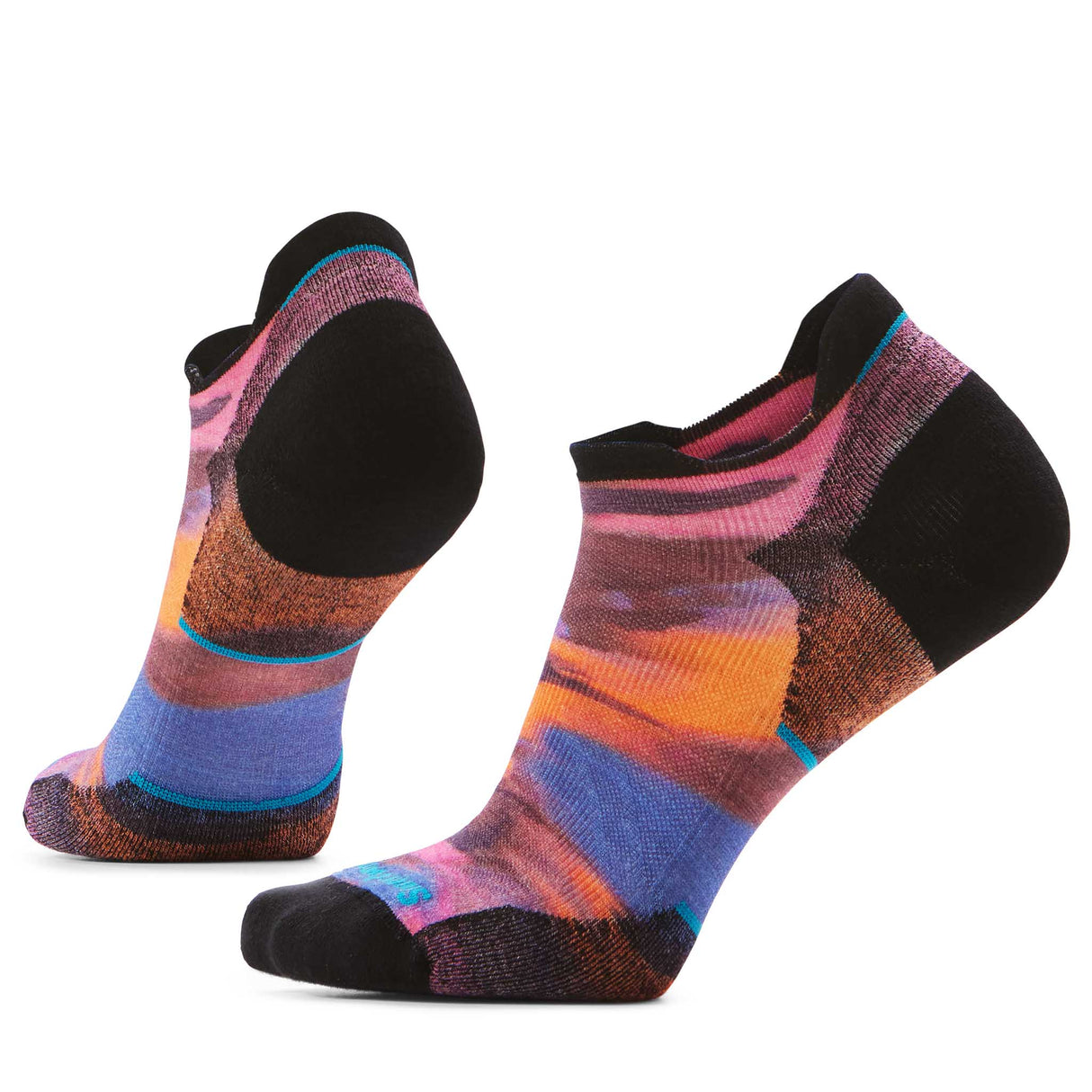 Smartwool chaussette basse matelassée imprimée de course femme - Rose Jardin