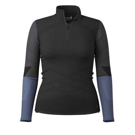 Smartwool couche de base Intraknit Merino Thermal 1/2 zip femme - Noir / Anthracite