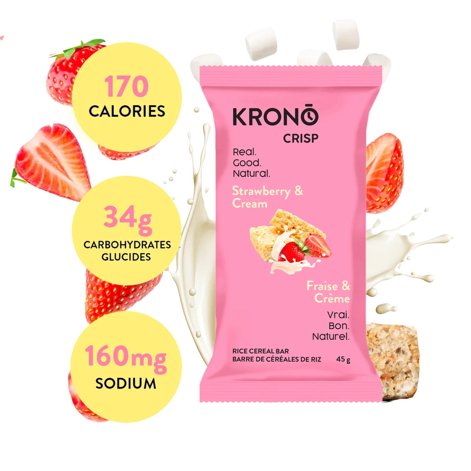 Krono Nutrition Strawberry & Cream Energy Rice Cake