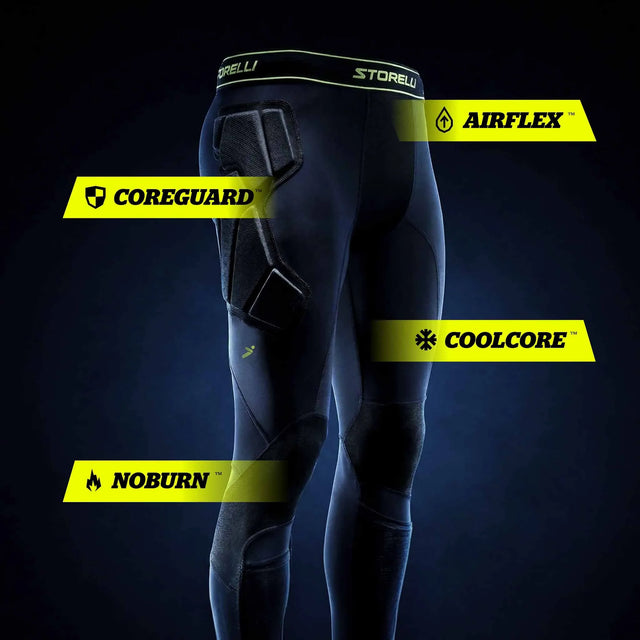 Storelli BodyShield CoolCore GK Leggings for Goalkeepers - Black
