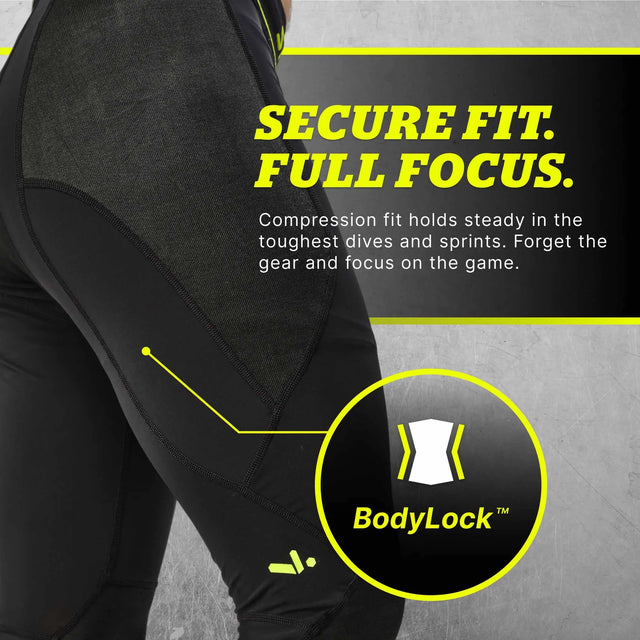 Storelli BodyShield NoBurn Turf Burn GK Leggings for Goalkeepers - Black