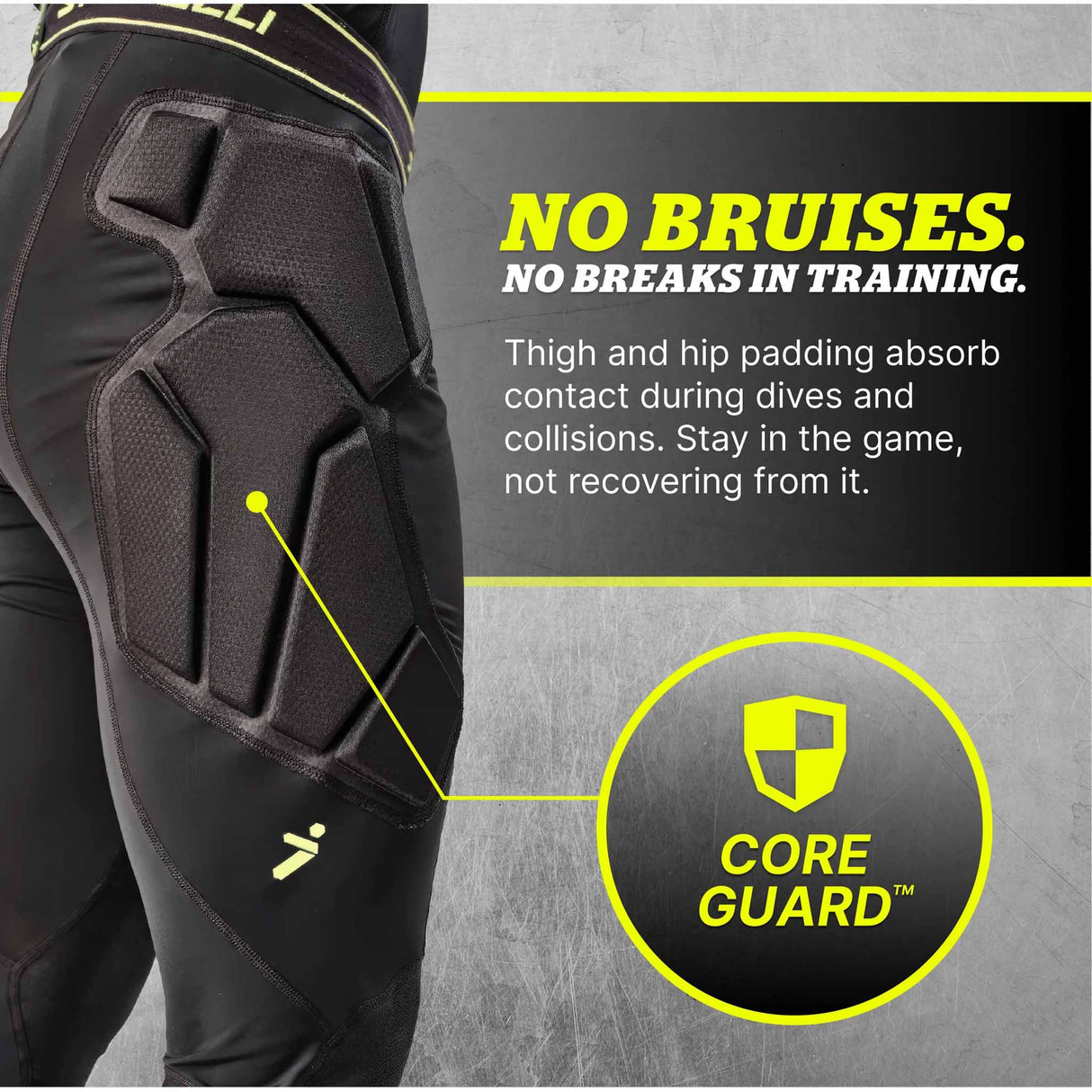 Storelli BodyShield No Burn GK Protection Leggings for Goalkeepers - Black