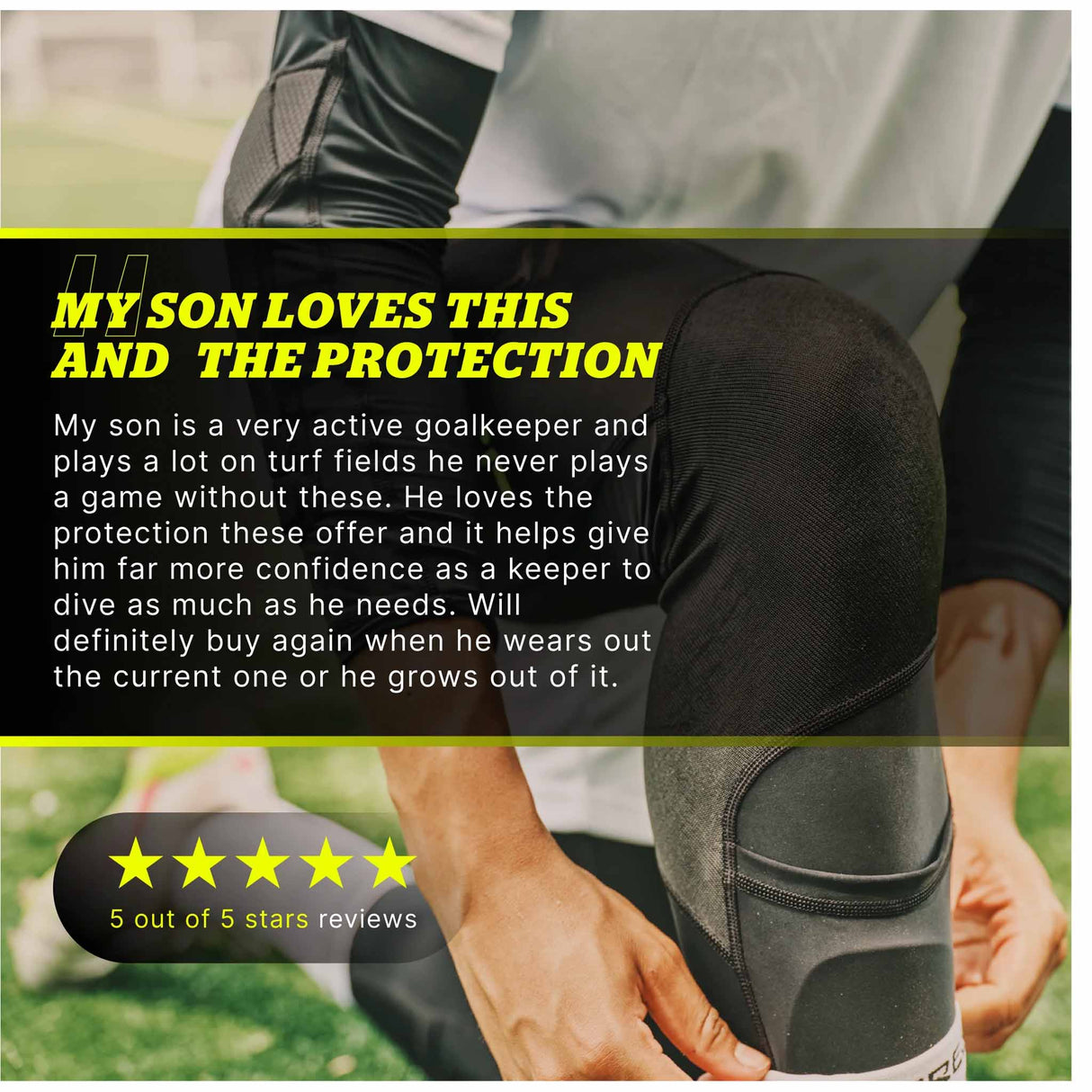 Storelli BodyShield No Burn GK Protection Leggings for Goalkeepers - Black