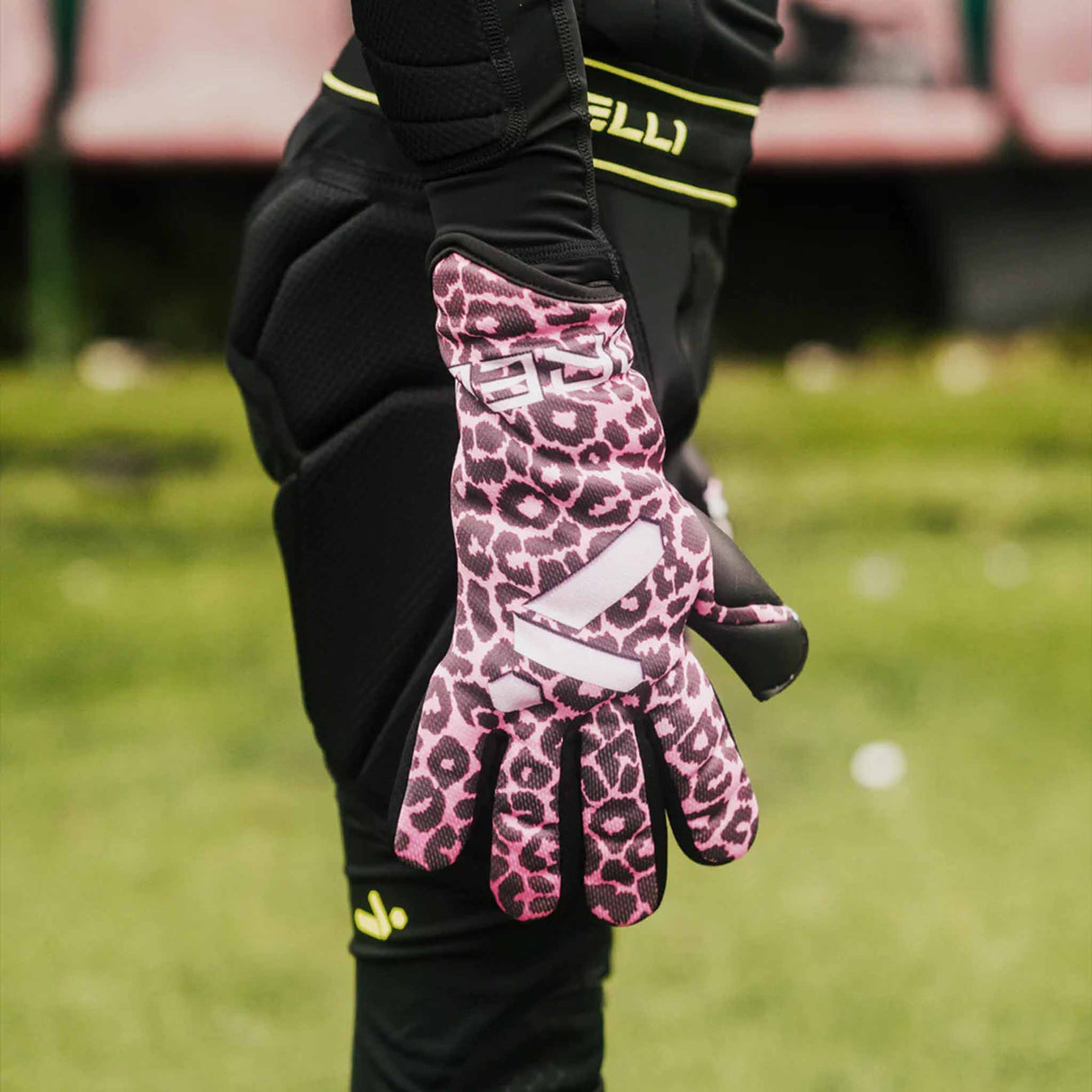 Storelli Challenger Goalkeeper Gloves - Pink Cheetah