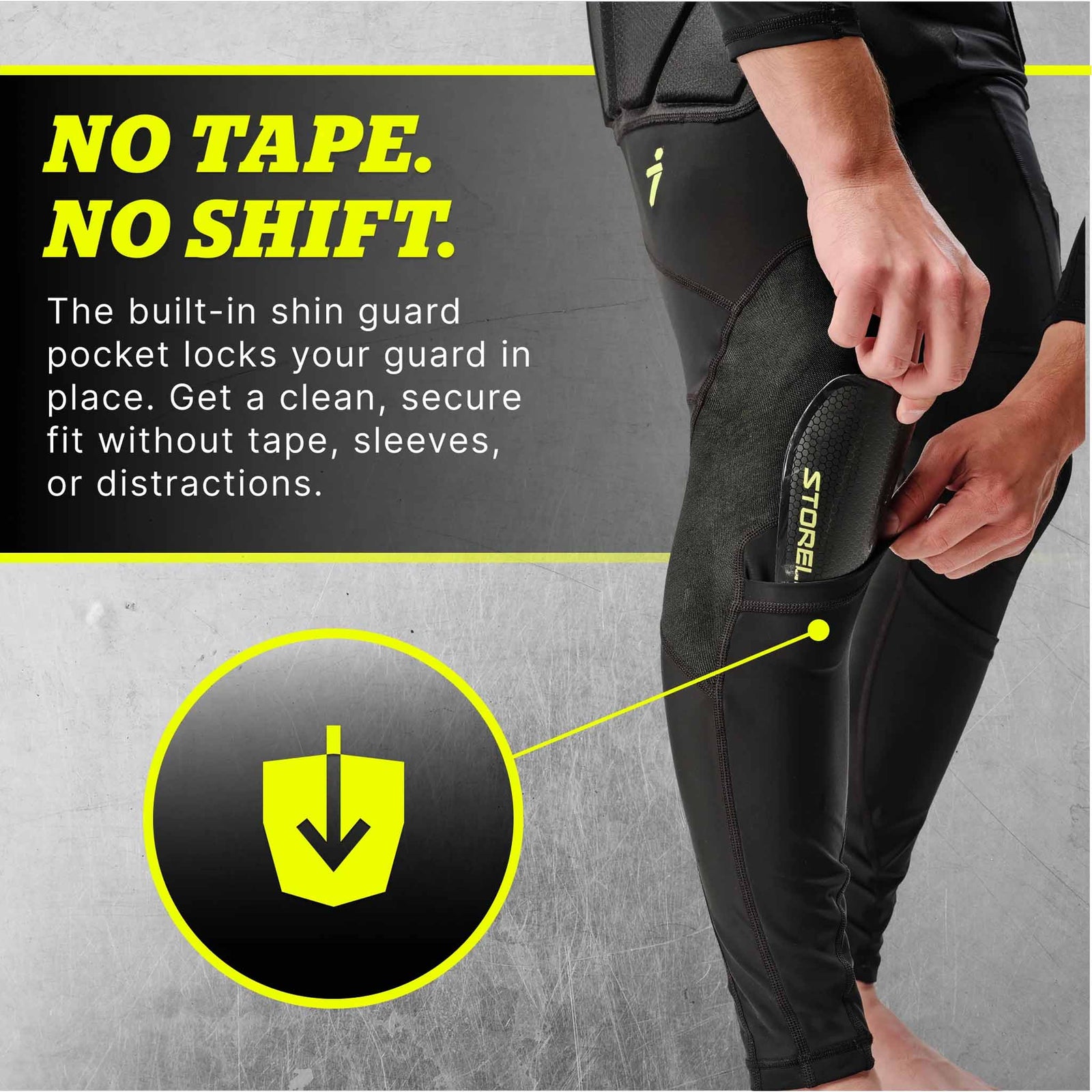 Storelli Storelli BodyShield No Burn GK Leggings de protection pour gardien de but de soccer