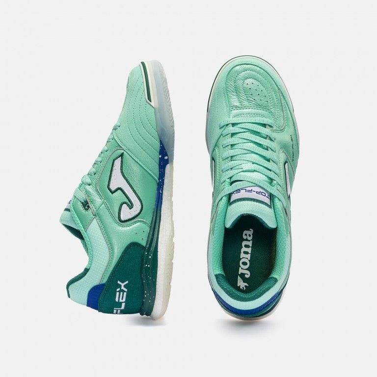 Joma Top Flex Rebound chaussure de futsal intérieur turquoise pour homme / Joma Top Flex Rebound indoor futsal shoe turquoise for men