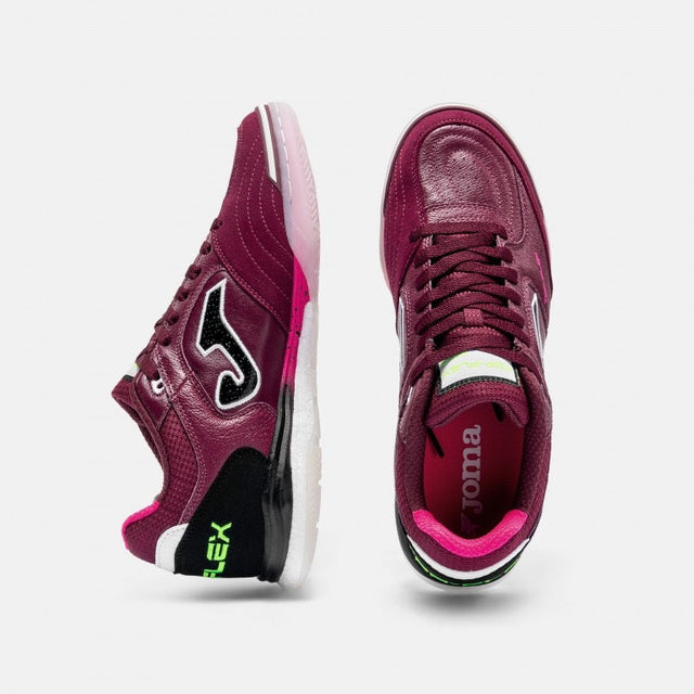 Joma Top Flex Rebound chaussure de futsal intérieur bourgogne pour homme / Joma Top Flex Rebound indoor futsal shoe burgundy for men
