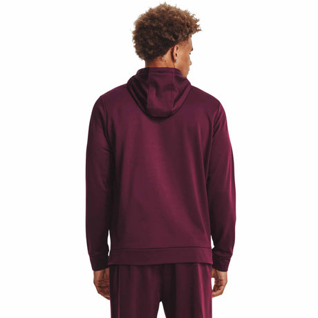 UA Armour Fleece Hoodie sweatshirt à capuchon pour homme - Dark Maroon