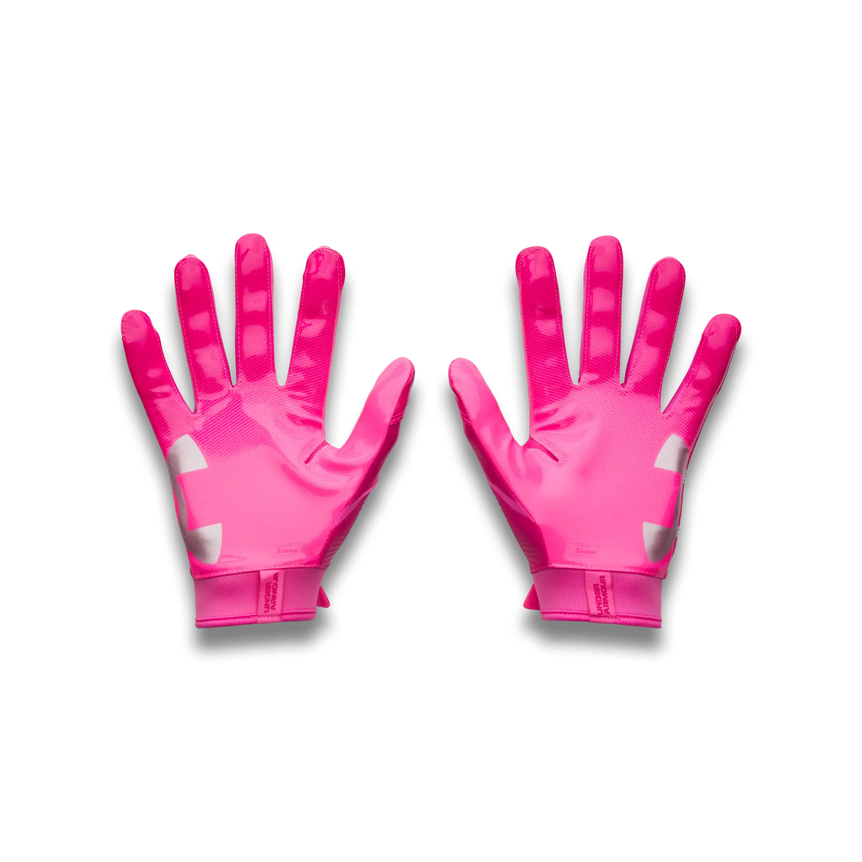UA Blur gants de football américain pour homme - Pink Rave / Virtual Pink / Metallic Silver