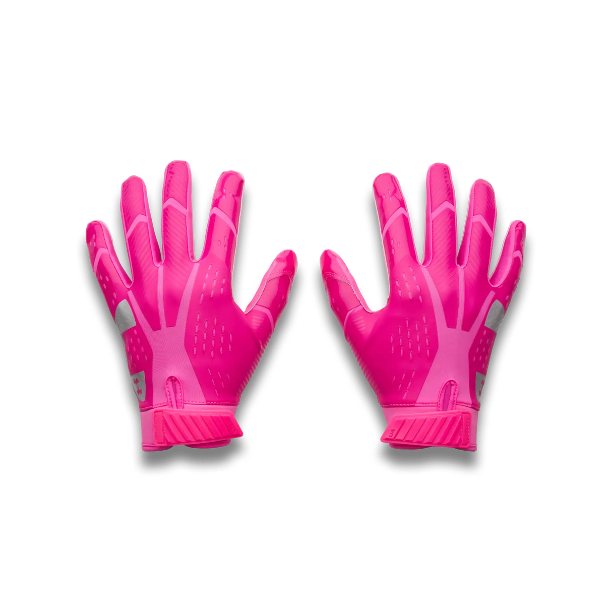 UA Blur gants de football américain pour homme - Pink Rave / Virtual Pink / Metallic Silver