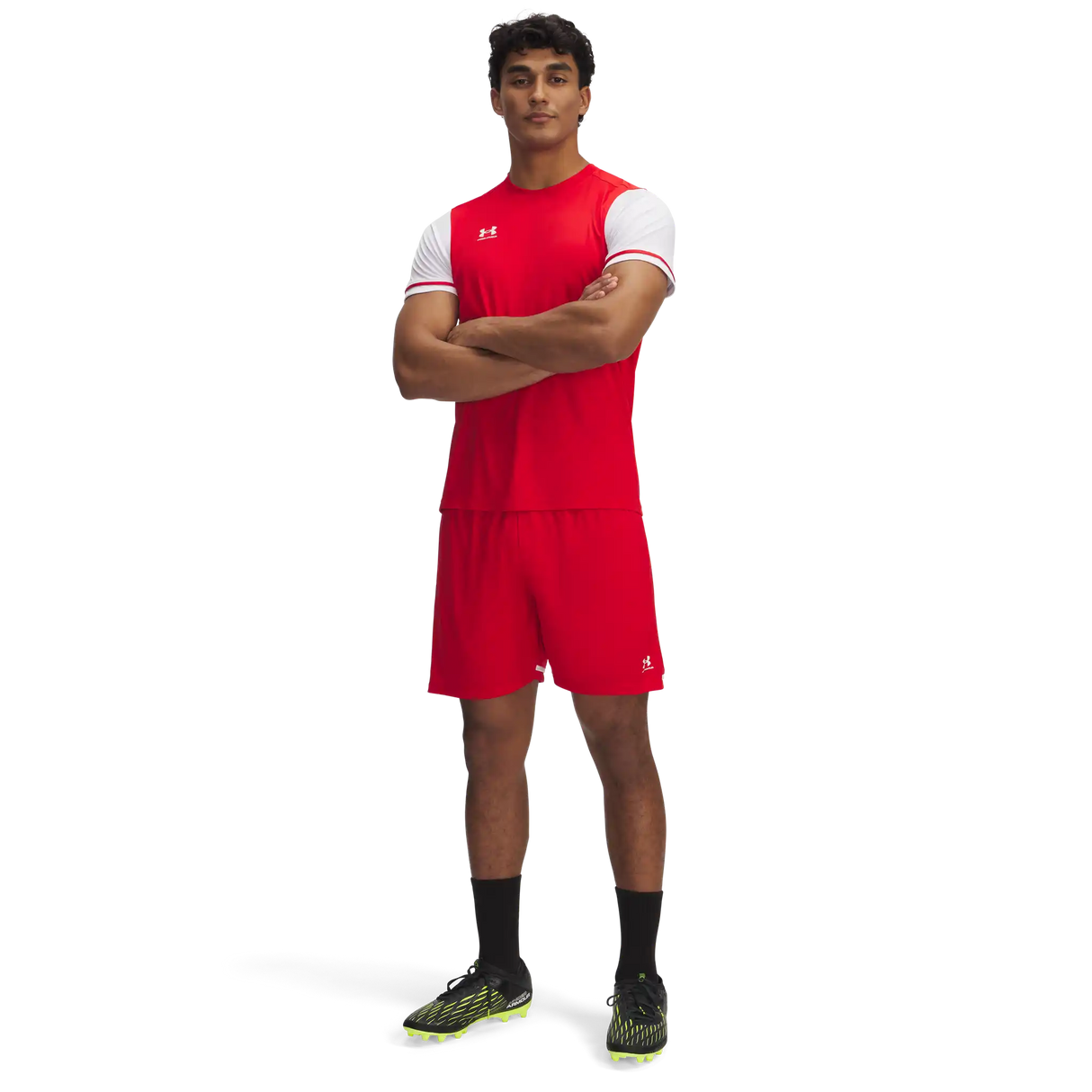 Under Armour Challenger Team short de soccer pour adultes - Rouge / Blanc