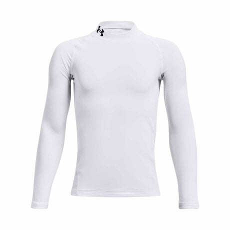 Under Armour ColdGear Armour Mock Chandail de compression à manches longues junior - Blanc