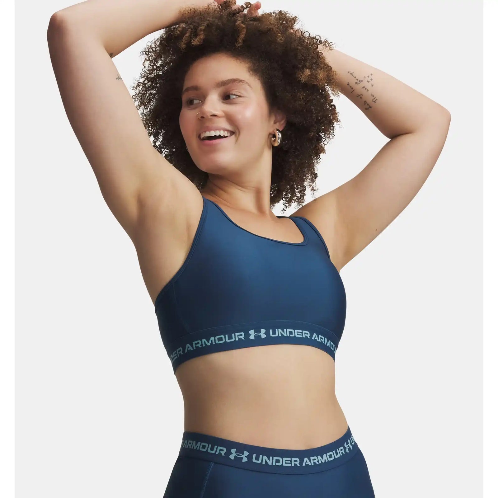 Under Armour UA Crossback Mid – Soutien-gorge sport croisé au dos - Wham Blue / Blue Haze / Blue Haze