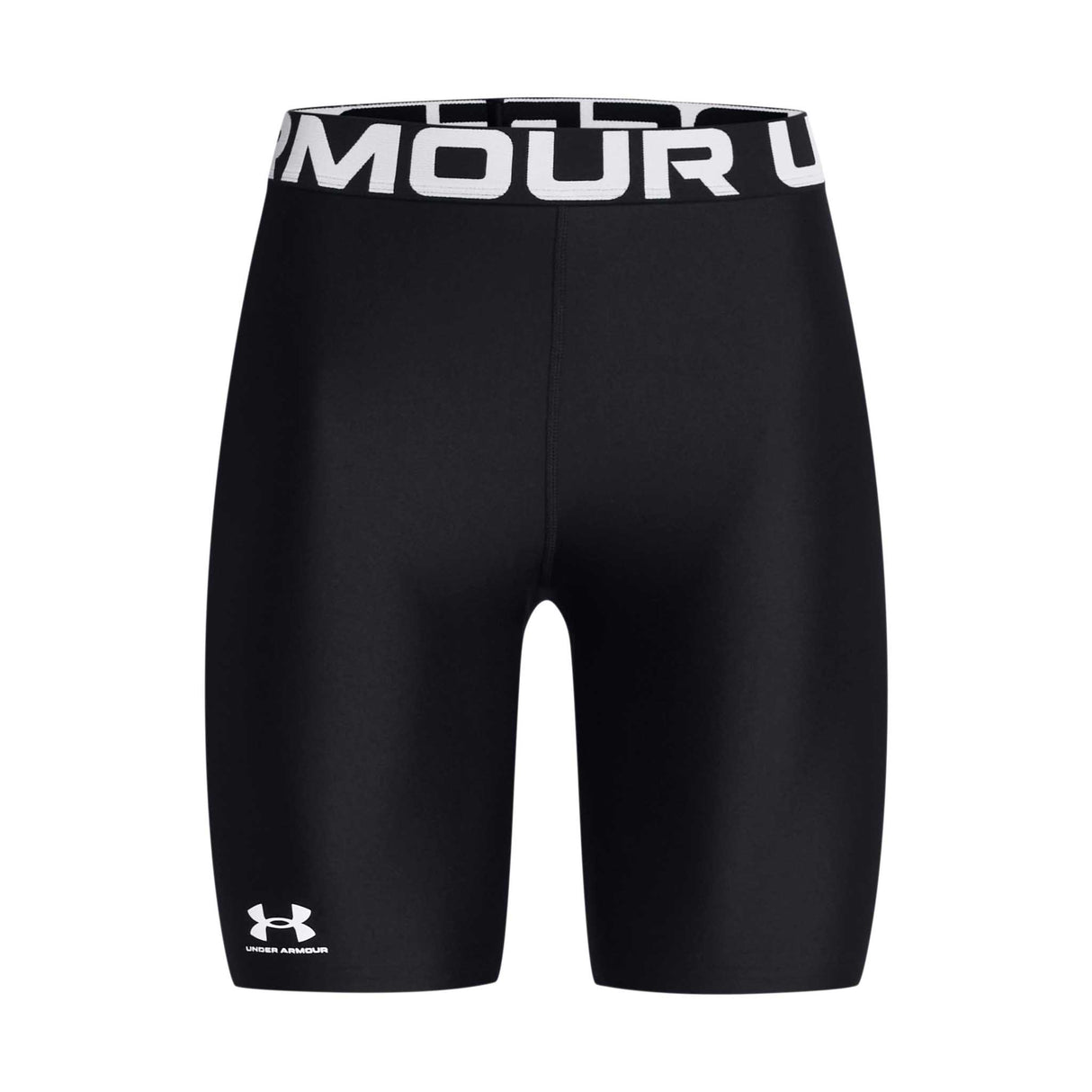 UA HeatGear Short de 20 cm pour femme - Noir / Blanc