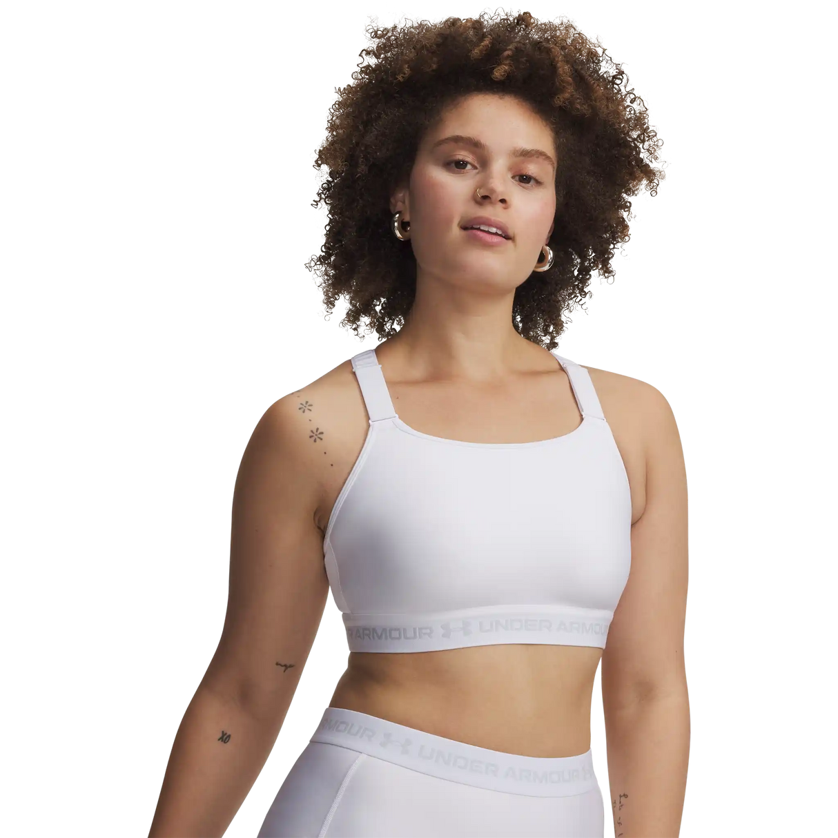 Under Armour HeatGear Crossback High – Soutien-gorge sport - White / Halo Grey