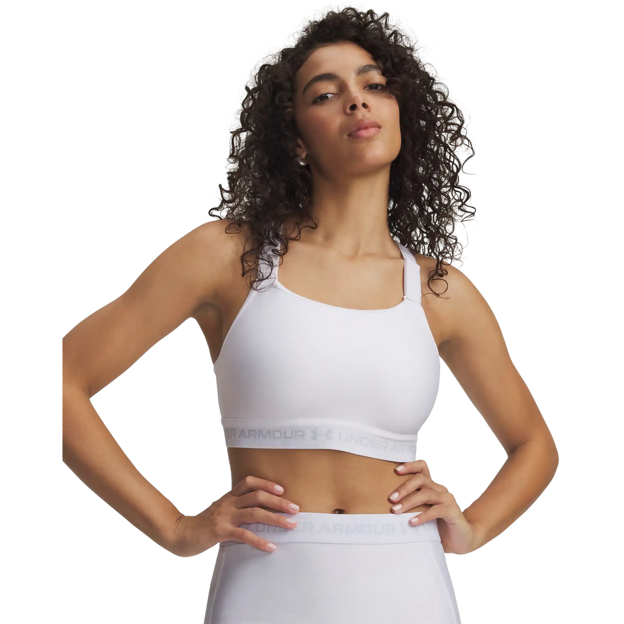 Under Armour HeatGear Crossback High – Soutien-gorge sport - White / Halo Grey
