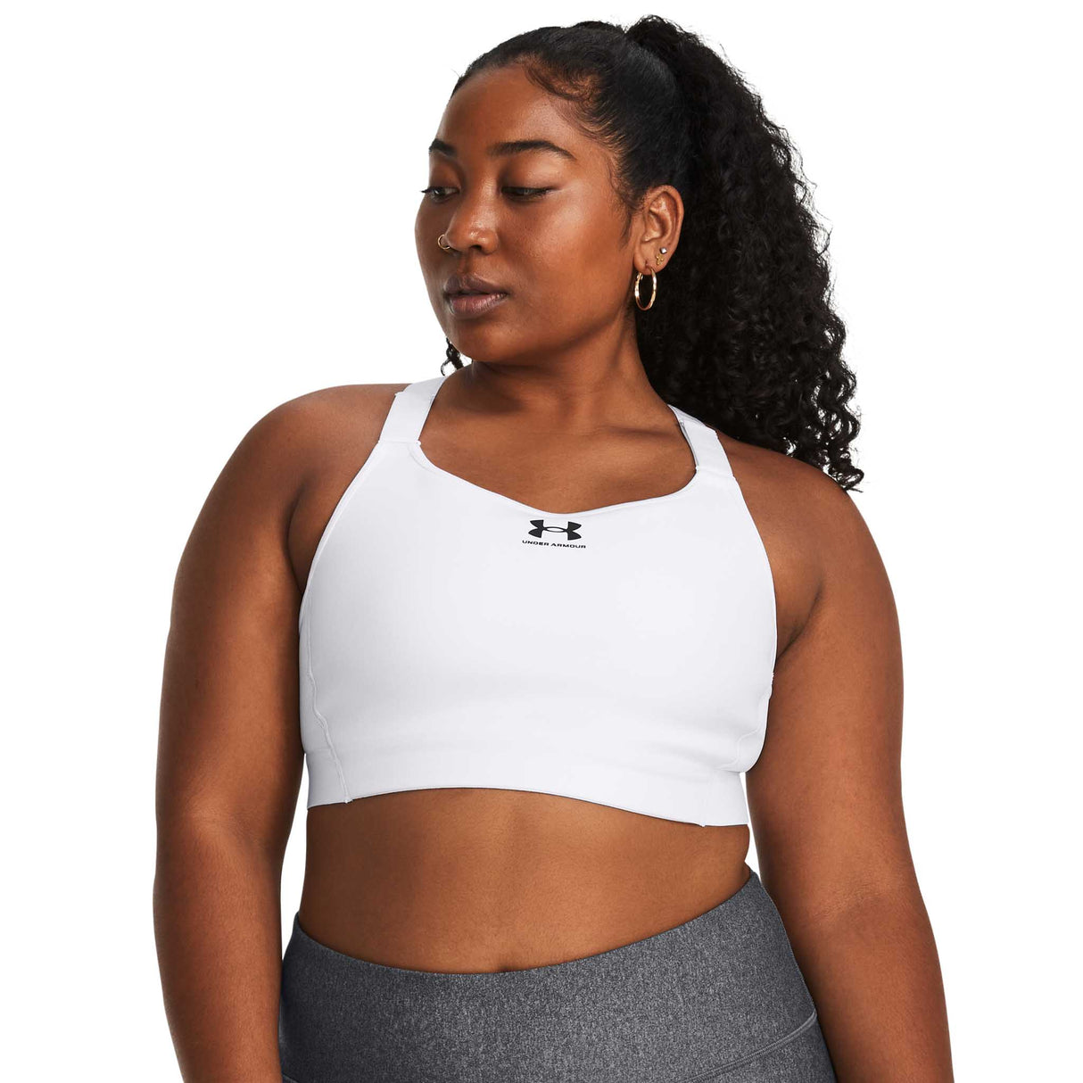 UA HeatGear Armour soutien-gorge sport à soutien élevé XXL - Blanc / Noir