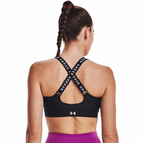 Under Armour Infinity High Bra Zip Soutiens-gorge sport - Black / White