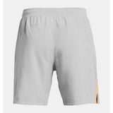 Under Armour Launch shorts homme 7 pouces dos - Mod Gray / Nova Orange / Reflective