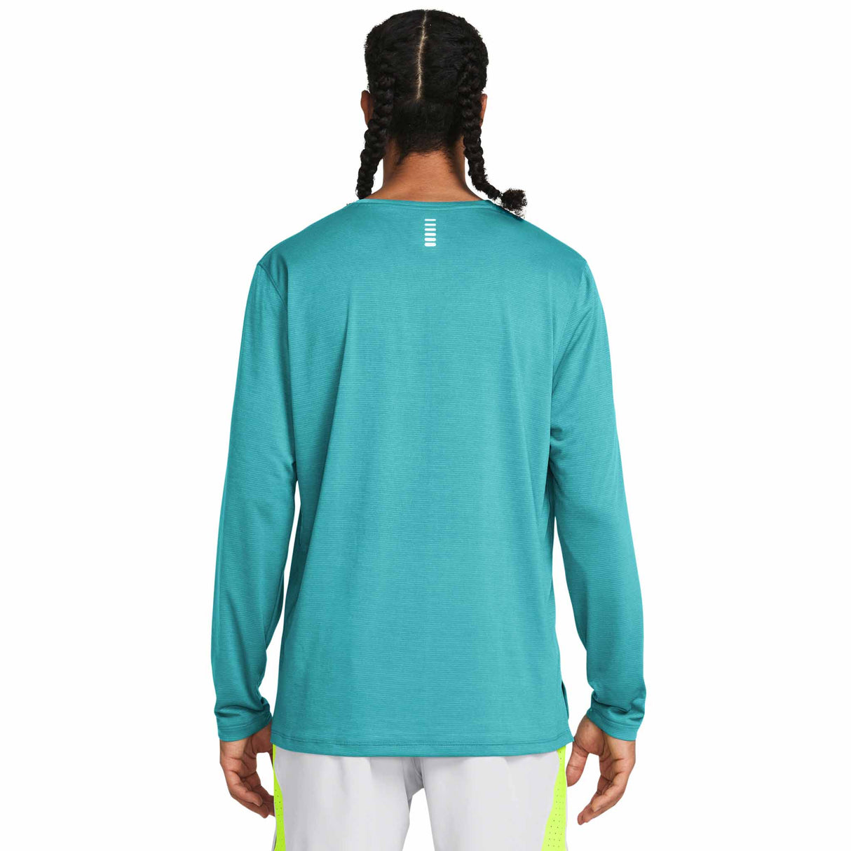 UA Launch - haut à manches longues homme dos live - Circuit Teal / Reflective