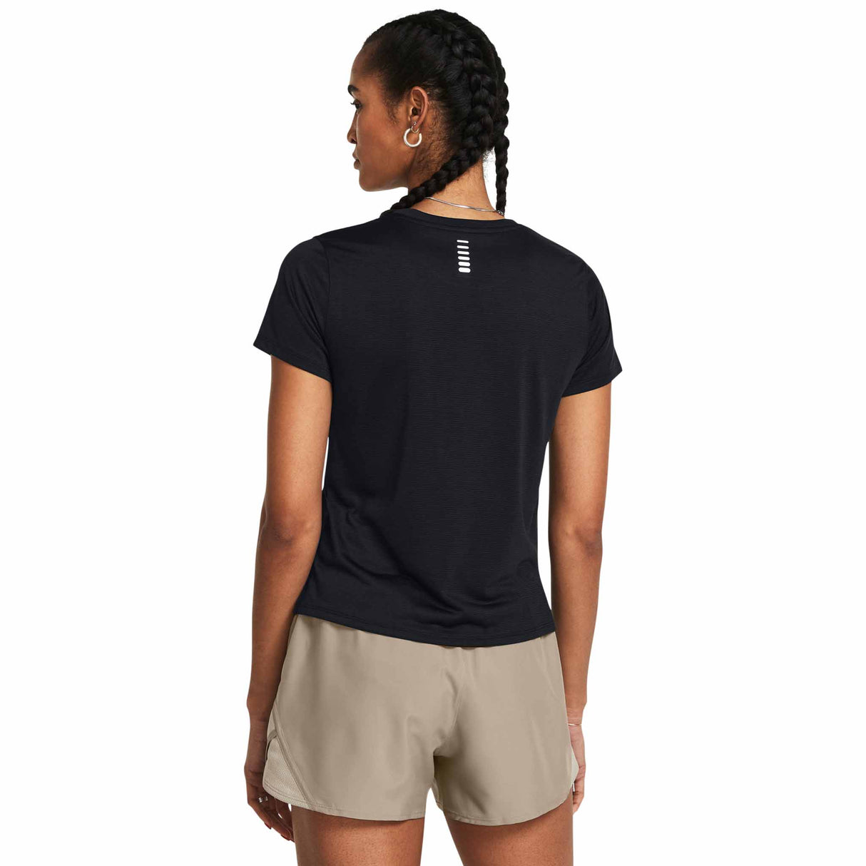 Under Armour Launch t-shirt à manches courtes femme dos live - Black / Reflective