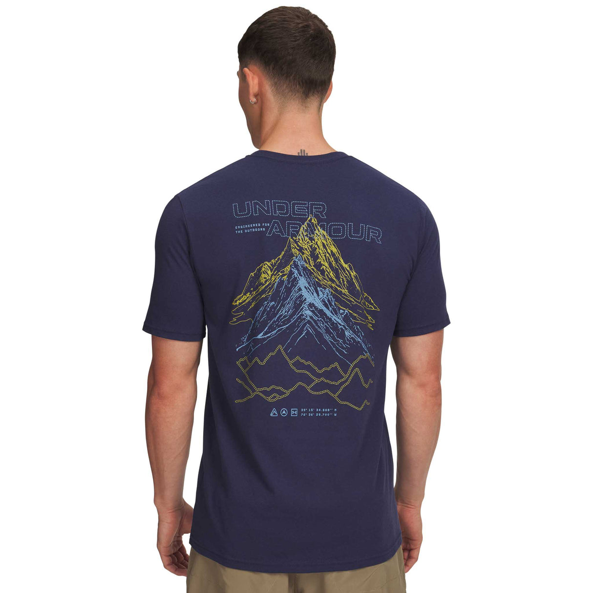 UA Mountain Scape t-shirt à manches courtes homme - Washed Navy / Summit White