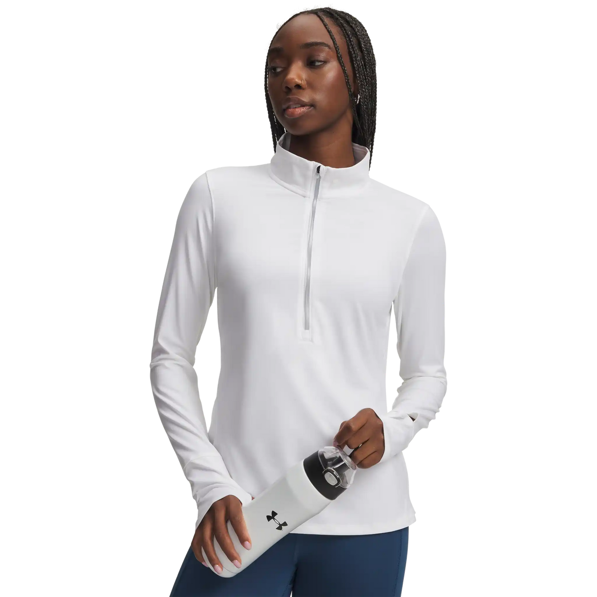 Under Armour Qualifier Half Zip chandail de course à pied pour femme - White / Reflective