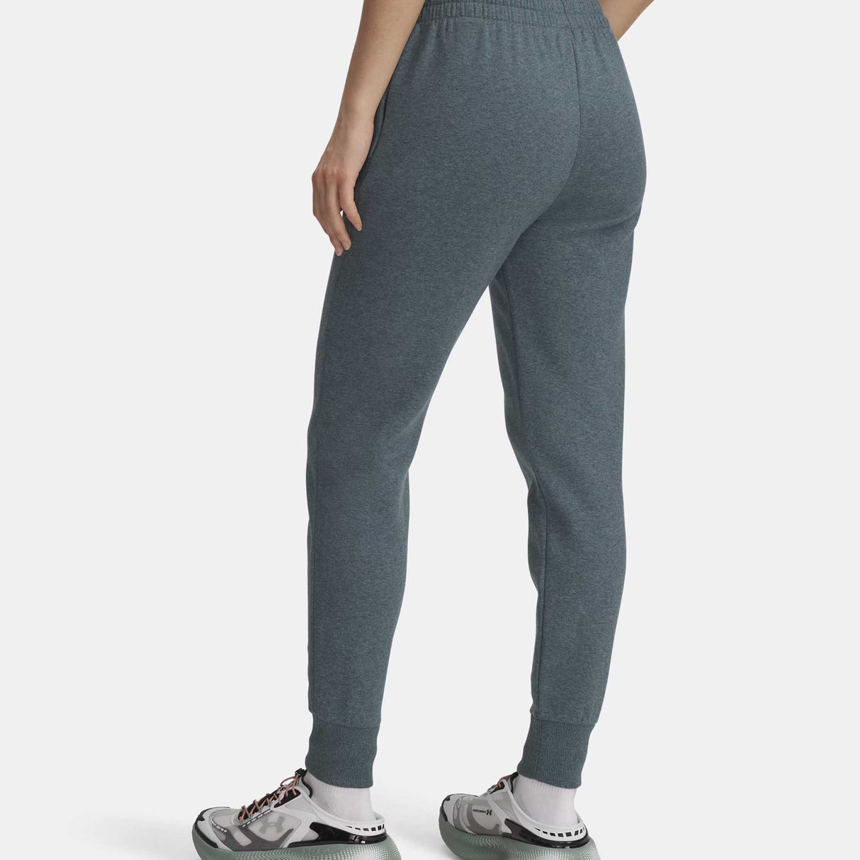 Under Armour Rival Fleece Joggers pour femme dos - Jasper Blue Light Heather / Jasper Blue