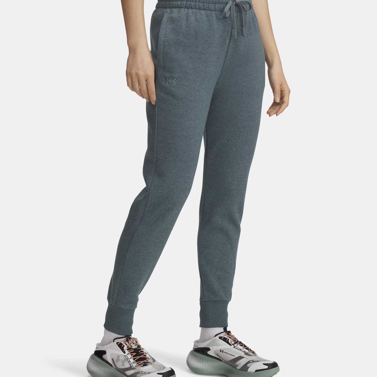 Under Armour Rival Fleece Joggers pour femme - Jasper Blue Light Heather / Jasper Blue