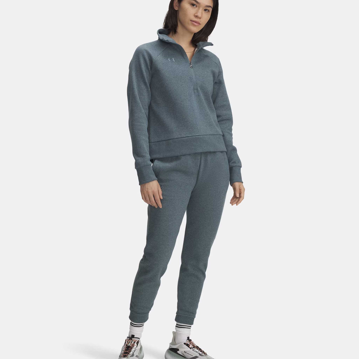 Under Armour Rival Fleece Joggers pour femme - Jasper Blue Light Heather / Jasper Blue