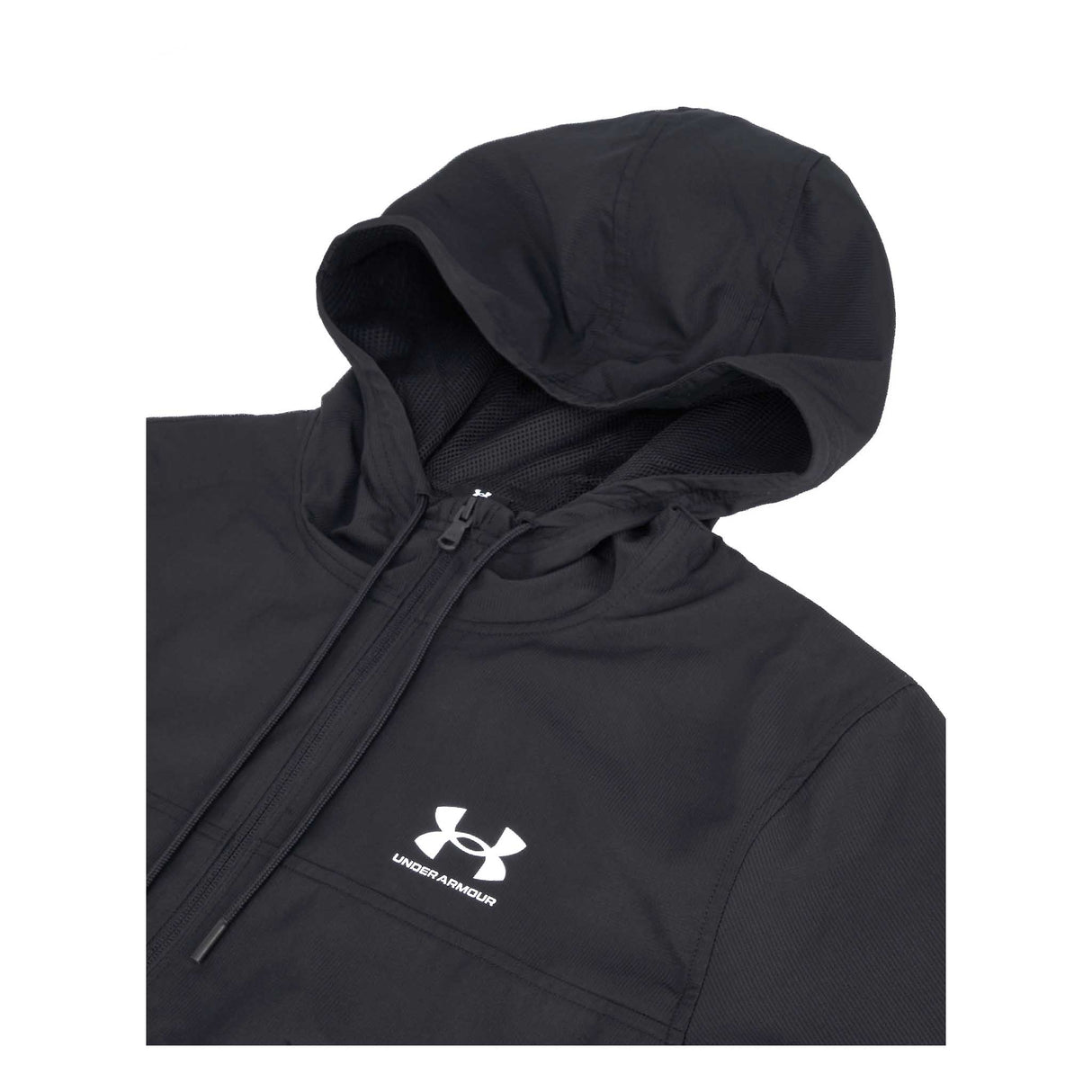 Under Armour Rival coupe-vent pour homme capuche - Noir / Blanc