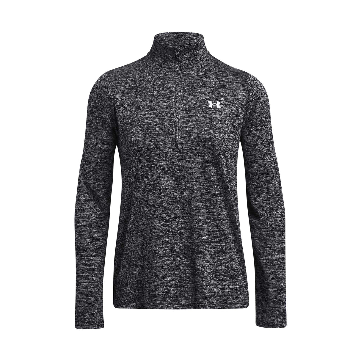 Under Armour Tech Half Zip Twist chandail de course manches longues femme - Noir / Blanc