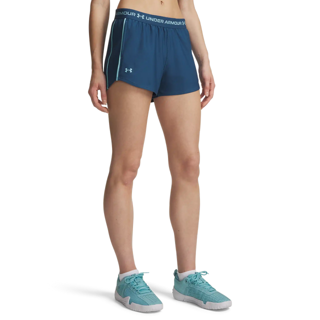 Under Armour Tech Play Up short 8 cm femme - Wham Blue / Blue Haze