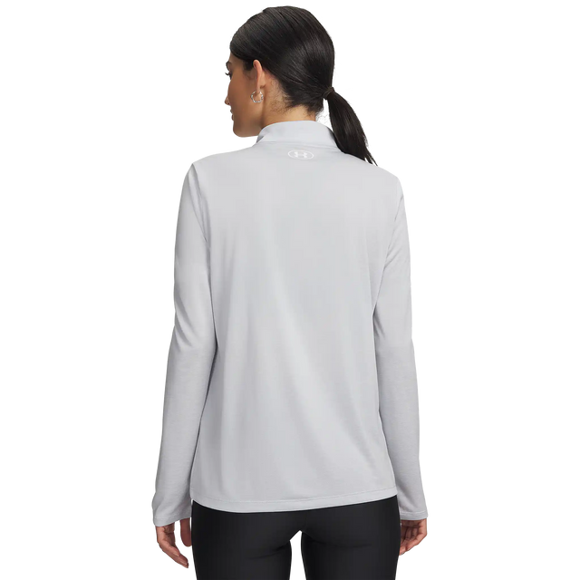 Under Armour Tech Half Zip Twist chandail de course à pied pour femme - Halo Grey / White