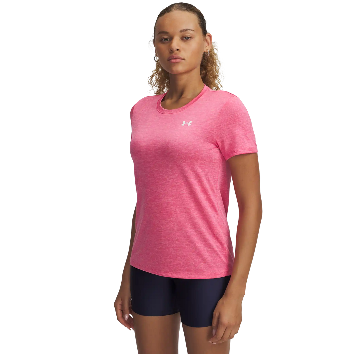 Under Armour Tech Twist T-shirt à manches courtes pour femme - Super Pink / White