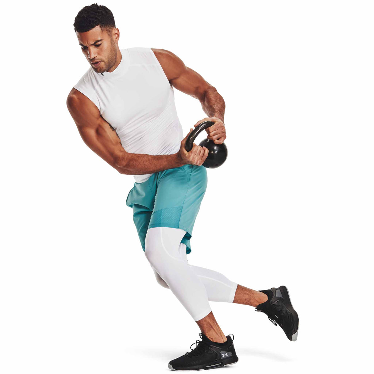 Under Armour UA HeatGear Armour Leggings 3/4 pantalons de compression pour homme