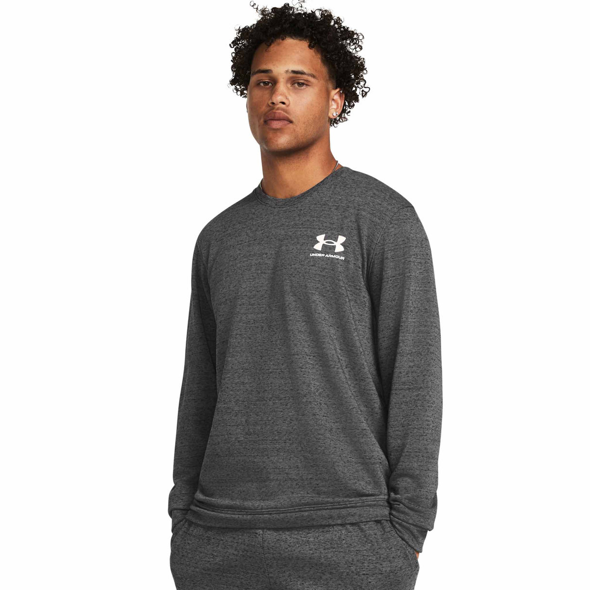 Under Armour UA Rival haut à col rond en tissu bouclette pour homme